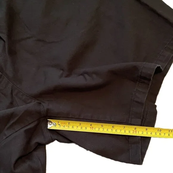 WOMENS SHORTS Size 26W WOMAN WITHIN Elastic Waist BLACK Cotton DENIM 1071A - Picture 7 of 9